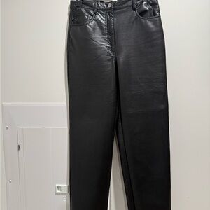 Wilfred Black Faux Leather Trousers